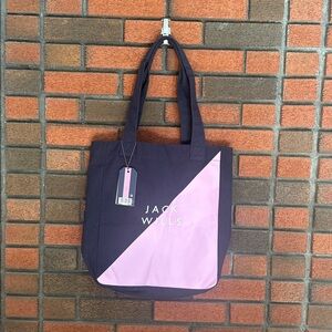 Jack Wills Black and Pink Tote